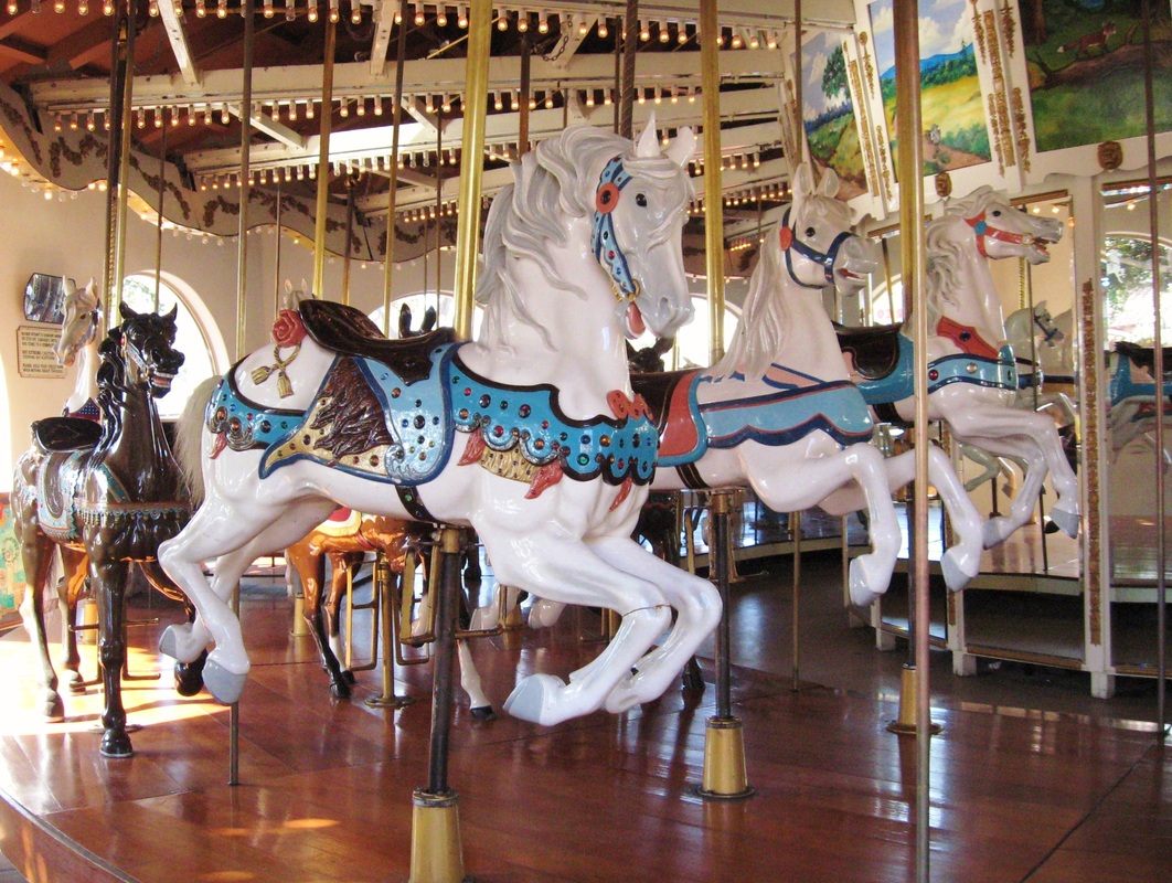 Seaport Village's historic carousel horses. – Cool San Diego Sights!